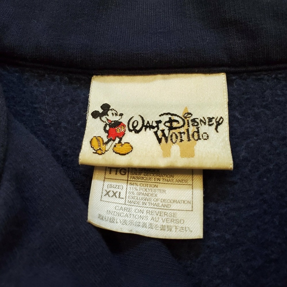 Vintage‎ Disney Sweatshirt XXL 2XL Kids Youth Sweater Full Zip Red White Blue - Picture 3 of 7